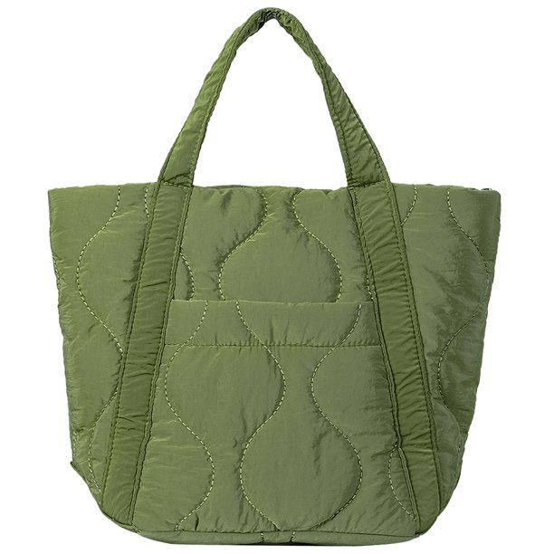Bolso tipo cartera informal para mujer, de gran capacidad, acolchado, suave, para compras al aire libre