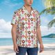 thumbnail image 3 of Fotbe Colorful Donuts Camisa Hawaiana para Hombre Unisex – Camisa Casual de Verano con Botones de Manga Corta de Algodón y Lino,XX-Large, 3 of 7