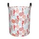 thumbnail image 1 of Balery Tropical Corals Seahorse Cesta de ropa redonda con asas, impermeable, independiente, para ropa, juguetes, dormitorio y familia-Small, 1 of 6