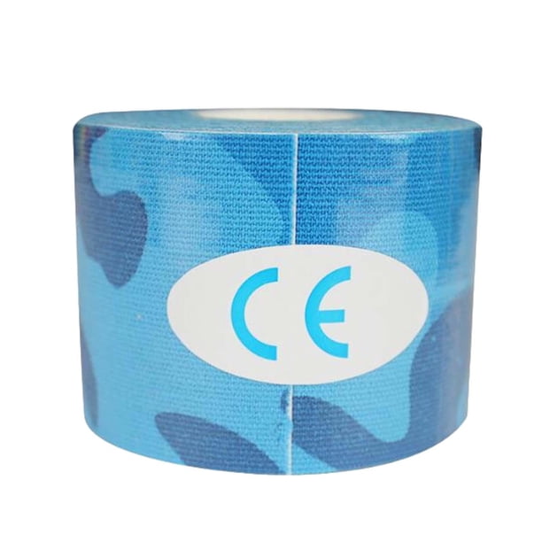 Cinta deportiva para muñeca y tobillo, impermeable, fácil de rasgar, transpirable y autoadhesiva. Azul
