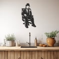 thumbnail image 5 of LaModaHome Exclusive With Hat And Bow Tie Sitting Man Metal Wall Art – Durable & Artistic Metal Wall Art for Home and Office Decor, Perfect for Any Interior Design Aesthetic, 5 of 5