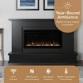 thumbnail image 5 of Modern Ember Patton 64" Black Mantel Electric Fireplace Package, 42" Firebox, 5 Flame Colors, 10 Ember Bed Colors, Log & Crystal Kits, Alexa/Wi-Fi Enabled, 5 of 8