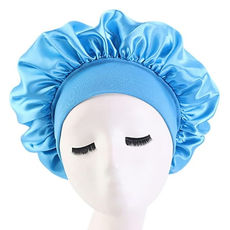 Satin Bonnet for Curly Hair Sleeping Wide Band Bonnets for Women Satin ...