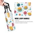 thumbnail image 4 of Yayeee 20oz Insulated Water Bottle Double Wall Stainless Steel with Flip Straw Lid, Bubbles Hamburger, 4 of 7