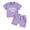 Purple, variant on Bagilaanoe 2pcs Toddler Baby Girl Shorts Set Short Sleeve Letter Print T Shirt Tops + Shorts 6M 12M 18M 24M 3T Kids Casual Summer Clothes
