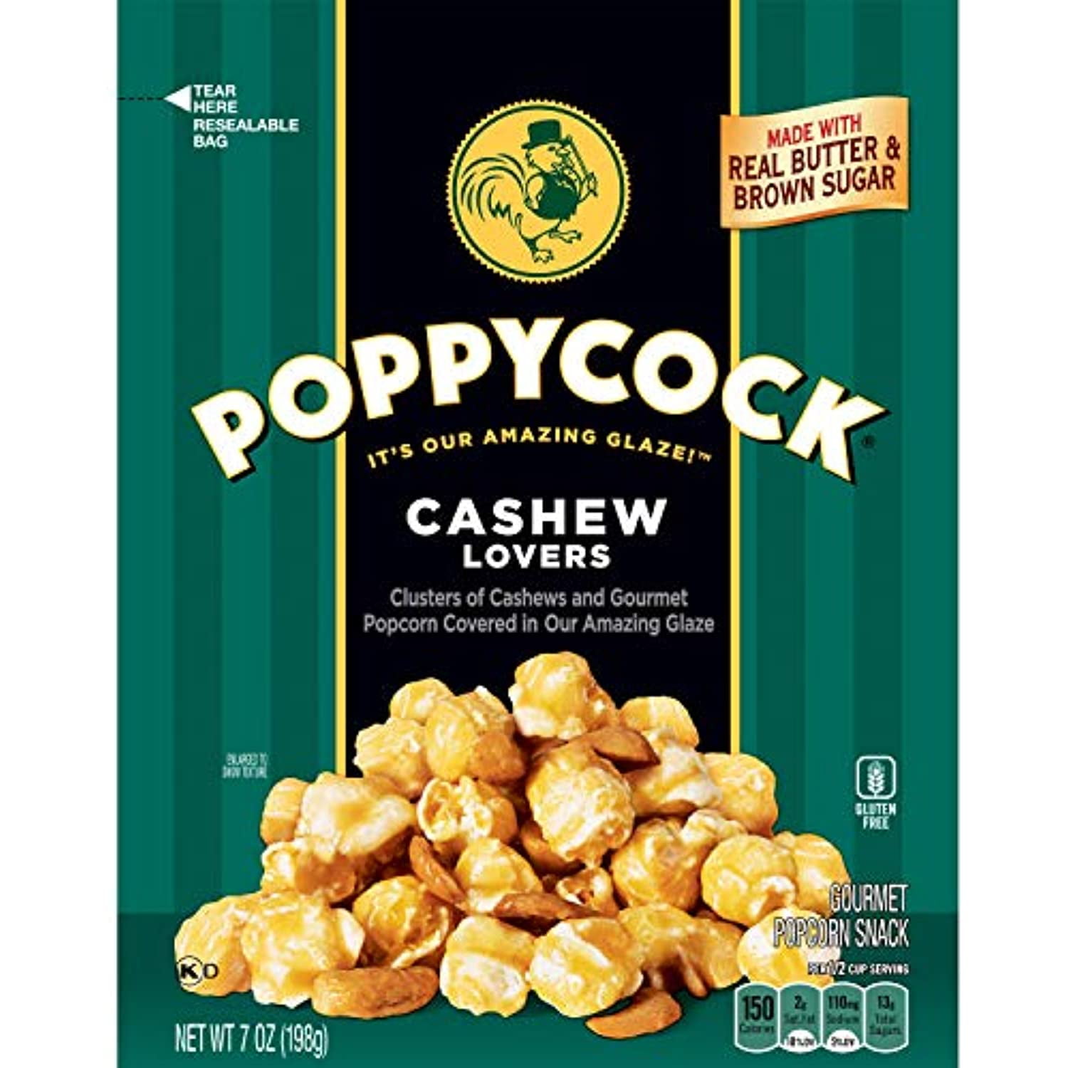 Orville Redenbachers Poppycock Cashew Lovers Gourmet Popcorn, 7-Oz. Bag