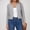Gray women's cardigan open front a1, variant on SSZMDLB Women's Button Down Cardigan Long Sleeve Open Front Casual Cropped Soft Solid Basic Shirt for Fall Winter, White XL