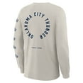 thumbnail image 5 of Men's Fanatics Cream Oklahoma City Thunder Crossover Collection Ball Screen Action Premium Long Sleeve T-Shirt, 5 of 5