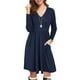 thumbnail image 1 of Vestido de manga larga con cuello en V para mujer,Vestido de cintura alta en V Vestido de cintura alta Vestido de manga larga multifuncional, 1 of 6