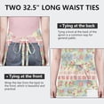 thumbnail image 6 of Pioneer Flower Floral Print Pattern Apron for Women and Men, Cotton Linen Waterproof with Pockets, Adjustable, 33x27 Inch for Kitchen, Gardening, BBQ, Salon, 6 of 6