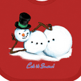 thumbnail image 4 of Inktastic Let It Snow Sassy Snowman in Top Hat Boys or Girls Baby Bib, 4 of 4