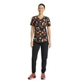 thumbnail image 5 of Peanuts Charlie Brown Spooky Snoopy Women's V-Neck Print Scrub Top, Sizes XS-3XL, 5 of 7