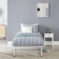 Narrow Twin Bed Frame Heavy Duty by Naomi HomeColor White