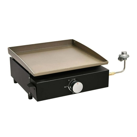 Commercial Griddle 16.9" Flat Top Grill, Heavy Duty LPG Gas Countertop Grill, Non-Stick Cooking Plate, 1-Burner 13,000 BTU Restaurant Portable Grill