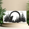 thumbnail image 4 of License Plate, Howling Wolf in Forest Decorative Front,Personalized Stainless Steel License Plate Cover For Men Women,12.2" X 6.2", 4 of 6