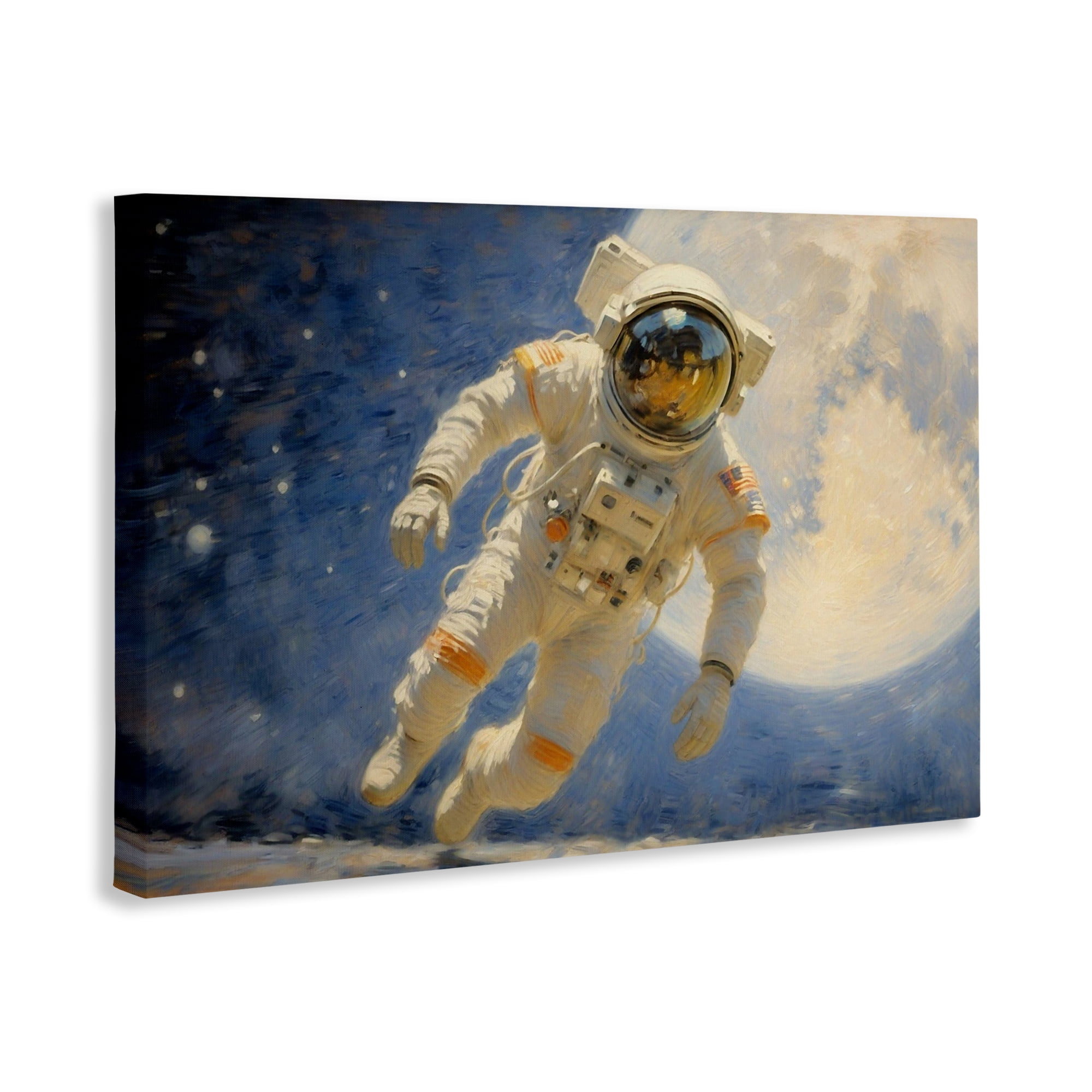 Astronaut in Vast Galaxy Canvas Wall Art, design by Angie Hawke
