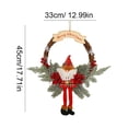 thumbnail image 3 of Guirnaldas navideñas de ratán hechas a mano, guirnalda colgante para puerta, decoración de fiesta en casa, 2 uds., 3 of 5
