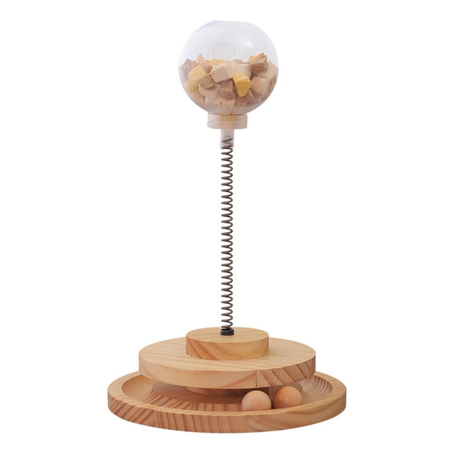 Food Leaking Ball Toy, Durable Spring Enhance Intelligence Promoting Health Sturdy Pet Toy Treat Dispenser For Kitten