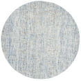 thumbnail image 2 of SAFAVIEH Abstract Delia Distressed Wool Area Rug, Dark Blue/Rust, 4' x 4' Round, 2 of 8