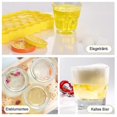 thumbnail image 3 of Paquete de 2 bandejas de silicona para cubitos de hielo, 37 compartimentos, molde para cubitos de hielo con tapa -8262307927073 morado amarillo, 3 of 3