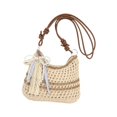thumbnail image 4 of Bolso hombro tejido para la playa, bolso tote sencillo y elegante para ir al trabajo, negocios o trabajo. Caqui beige, 4 of 8