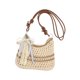 thumbnail image 4 of Bolso de hombro tejido para playa, elegante y moderno, con correa ajustable para el hombro, ideal para cumpleaños. Caqui beige, 4 of 9