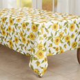 thumbnail image 2 of Fennco Styles Yellow Sunflower Print Tablecloth 70" W x 70" L - Garden Floral Table Cover for Home Décor, Dining Table, Banquet, Everyday Use, Family Gathering and Special Occasion, 2 of 4