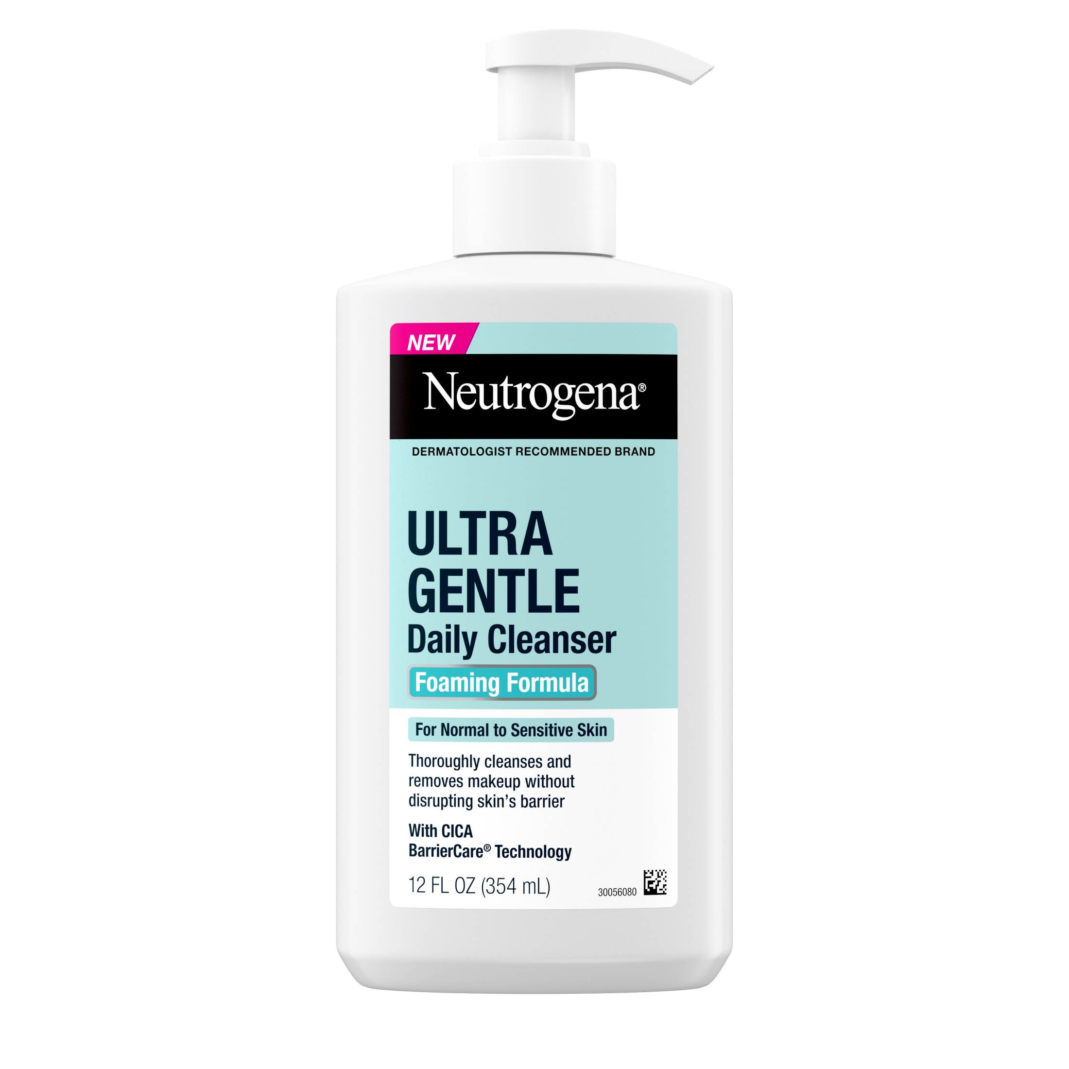 Neutrogena Ultra Gentle Foaming Facial Cleanser, Daily Face Wash, 12 fl. oz