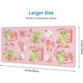 thumbnail image 2 of Kawaii Frog Large Gaming Mouse Pad for Girl with Anti-Slip Base, Cute Cartoon Strawberry Frog Extended XL Mousepad, Desk Mat with Stitched Edges for Desk, 31.5 x 11.8 in, Pink, 2 of 6
