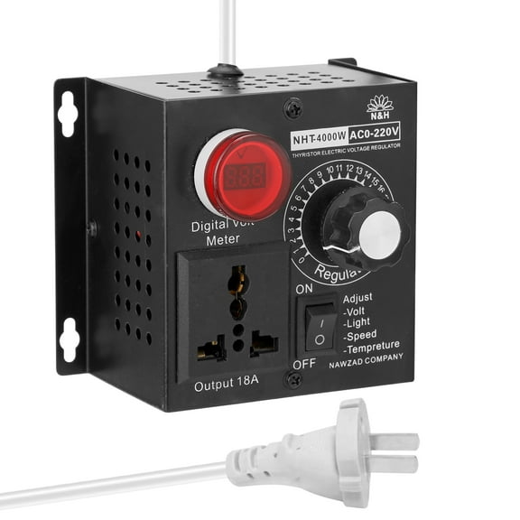 Irfora AC110V 4000W Compact Variable Voltage Controller Portable Speed Temperature Light Voltage Adjuatable Dimmer