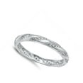 thumbnail image 4 of Eternity Wave Clear CZ Stackable Ring .925 Sterling Silver Band White Jewelry Female Size 5, 4 of 4
