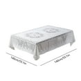 thumbnail image 4 of Msgweeeg Table Covers Table Cloths With Fringe Decorative Cover Sofa Cover For Tables 55x55 Inch Washable Table Cover Sqaure Table Cloth For Wedding Party Machines Washable, 4 of 7