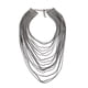 thumbnail image 5 of Qarigey Gargantilla de cadena de Metal de lujo, Maxi collar étnico, moda larga multicapa, joyería para banquete, fiesta de baile de boda Negro 2Conjunto, 5 of 6