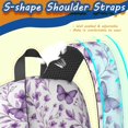 thumbnail image 5 of Butterfly and Floral Purple Pattern 17" School Backpacks for Teens,Waterproof Oxford Fabric,S-Shape Padded Straps for School,Travel,Hiking,Camping, 5 of 6