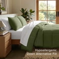 thumbnail image 4 of Bare Home Down Alternative Comforter Set - 3-Pieces - All Seasons - Oversized Queen, Cypress, 4 of 10