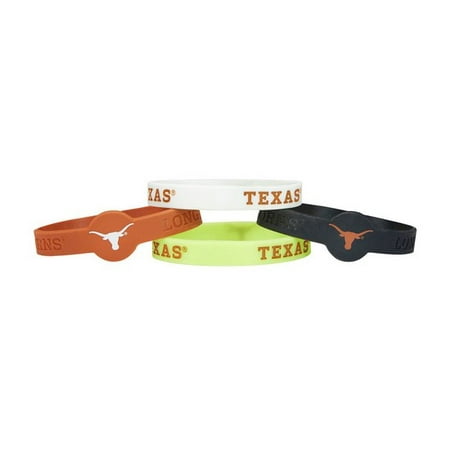 Texas Am Aggies Bracelets - NCAA CCPBC-283-52 Texas Longhorns Silicone/Rubber Bracelets Pack Of 4