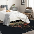 thumbnail image 4 of Moth Rugs for Bedroom - 4x6 Rug - Moth Rug - Aesthetic Butterfly Area Rug - Moon Vintage Rugs - Retro Black Carpet, 4 of 7