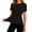 #0002-Black, variant on Workout Tops for Women Ice Silk Sun Protection Short Sleeve Athletic Tops with Side Slits Running Gym Loose Fit Tee Top