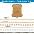 thumbnail image 3 of 30M 6 Colors Iron Cable Chains Unwelded with Spool Flat Oval Mixed Color, 3 of 6