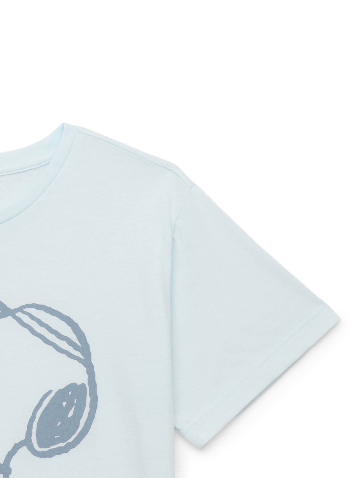 Peanuts Snoopy Girls Short Sleeve Graphic T-Shirt, Sizes 4-16