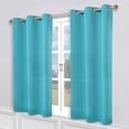 thumbnail image 2 of Superior Blackout Solid Light Filtering Grommet Curtain Panel Set, 46" x 63", Aqua, 2 of 14