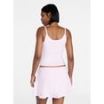 thumbnail image 3 of No Boundaries Cozy Sleepwear Cami and Skort Set, 2-Piece, Women’s and Women’s Plus XXS-3X, 3 of 5