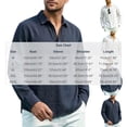 thumbnail image 3 of Bxsruta Men's Long Sleeve Half Button Shirt Collared Top with Chest Pocket Casual Daily Wear, 3 of 8