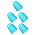 thumbnail image 1 of Tholdsy Puntas de los dedos de guitarra de silicona Protectores de dedos Protector de ukelele Fingerstall Protección de púas No alergénico Azul cielo S 5piezas, 1 of 6