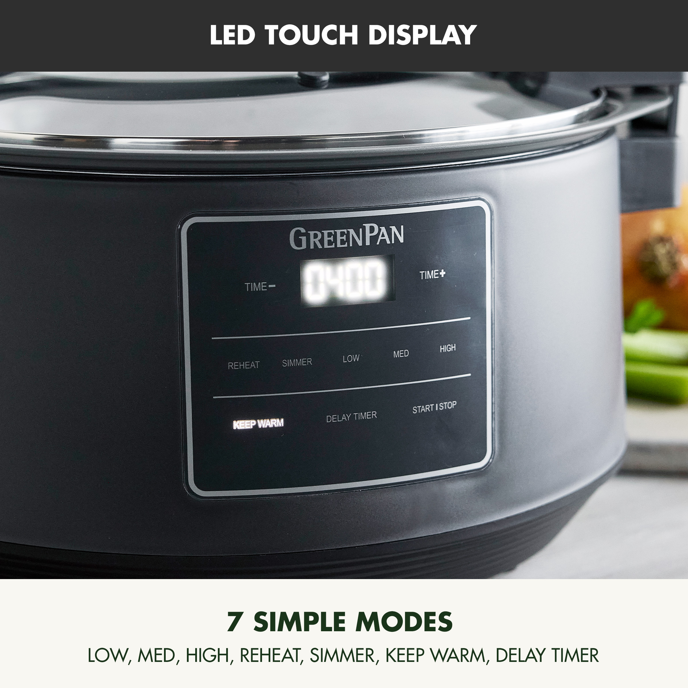 GreenPan 8 Qt Locking Lid Slow Cooker photo 2