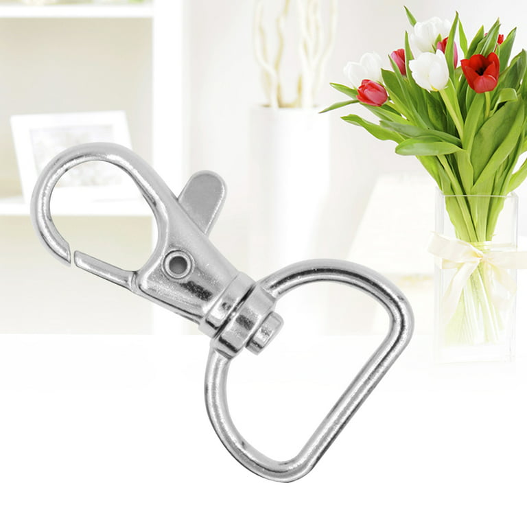 16 pcs Keychain Hooks with Swivel D-rings Heavy Duty Snap Lobster Claw  Clasp