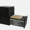 thumbnail image 5 of ApexDesk  3-Drawer Metal Mobile File Cabinet with Locking Keys & Casters White, 5 of 5
