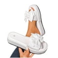 thumbnail image 7 of White Ladies Casual Leisure Footwear, Thick Sole Decor Open Toe Ventilated Slides, 7 of 7