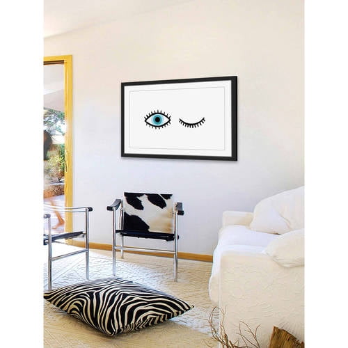 "One Eye Open" Framed Painting Print
