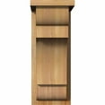 thumbnail image 2 of 8"W x 12"D x 20"H New Brighton Rough Sawn Corbel w/Backplate, Western Red Cedar, 2 of 9